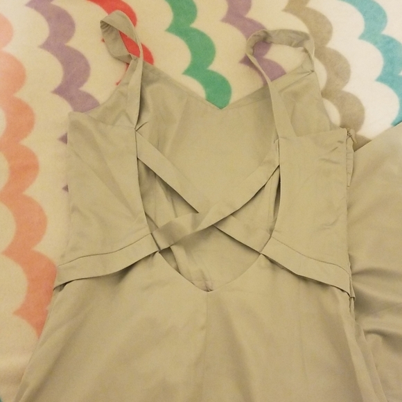 Women's Silk Silver Long Formal Dress Gown Size 6 - Picture 5 of 8